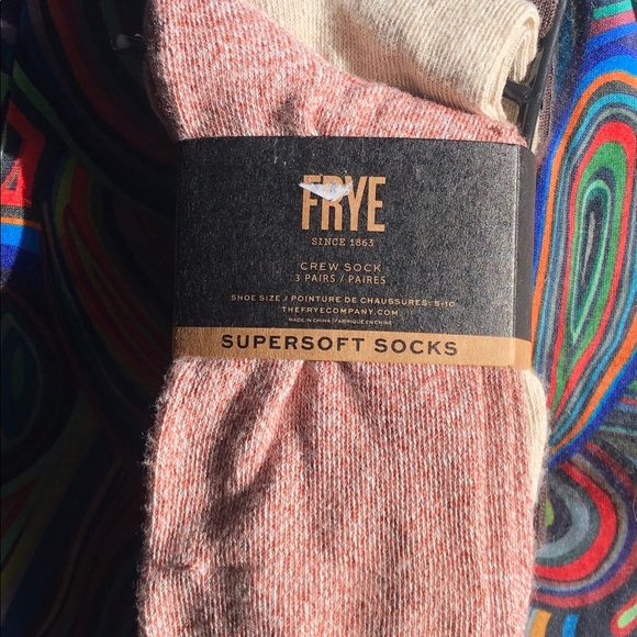 FRYE crew 3 pairs Sz. 5-10 NWT SUPERSOFT